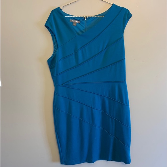 Pretty Teal Dress, Aline Dress, Size 16 - Picture 1 of 3